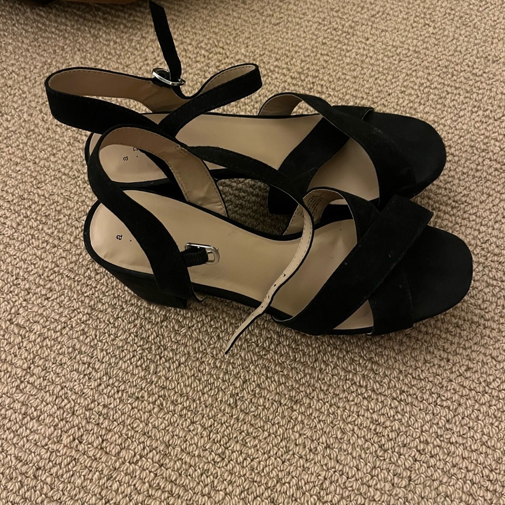 Black Women's suede heels